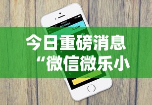 今日重磅消息“微信微乐小程序辅助器免费下载安装”有挂详细开挂教程